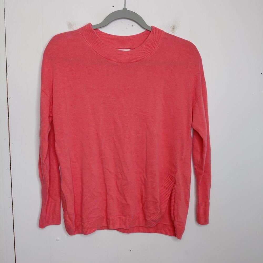 J Crew Sweater Womens Extra Small Lightweight Linen Blend Crewneck Transition